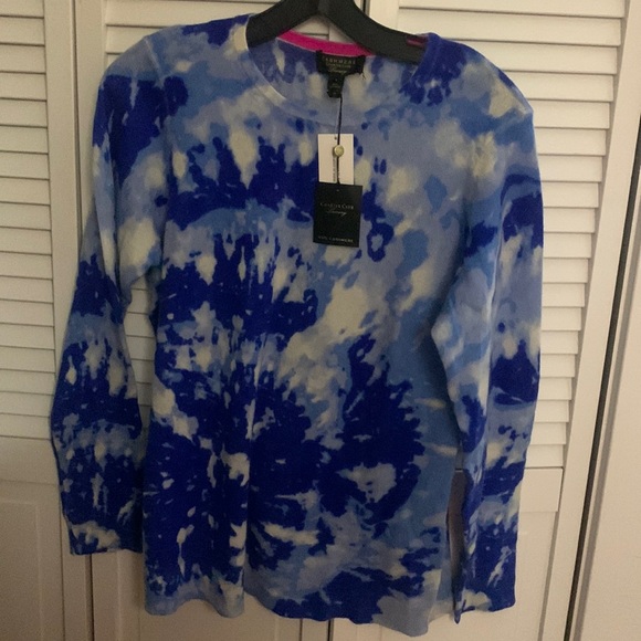 Charter Club Tie Dye Cashmere Sweater New Size L - Picture 2 of 4